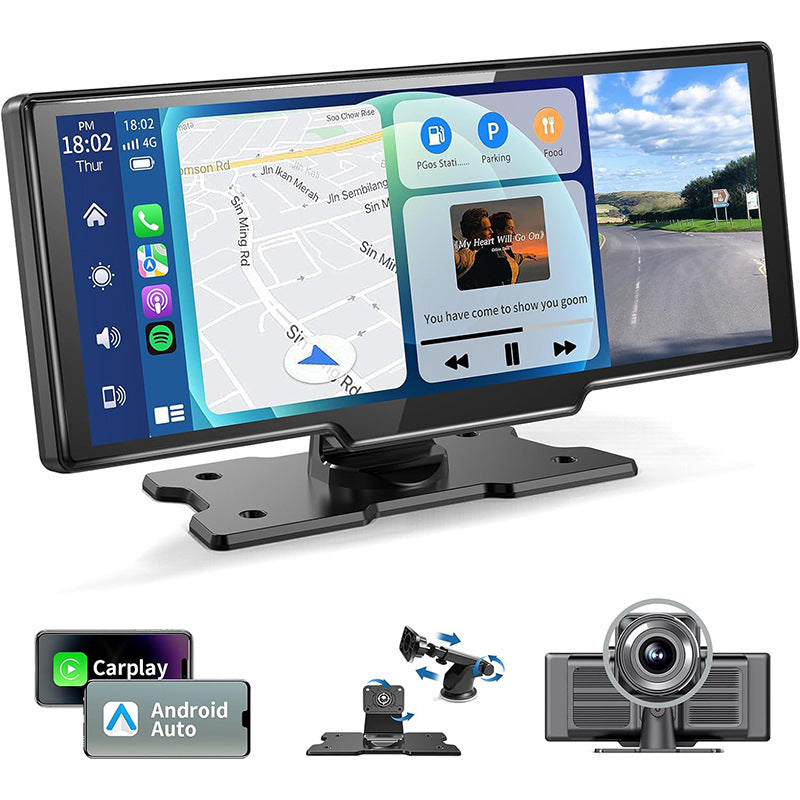 10.26" Touch Car GPS with Dual HD Recording & Split View