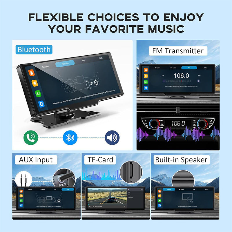 10.26" Touch Car GPS with Dual HD Recording & Split View